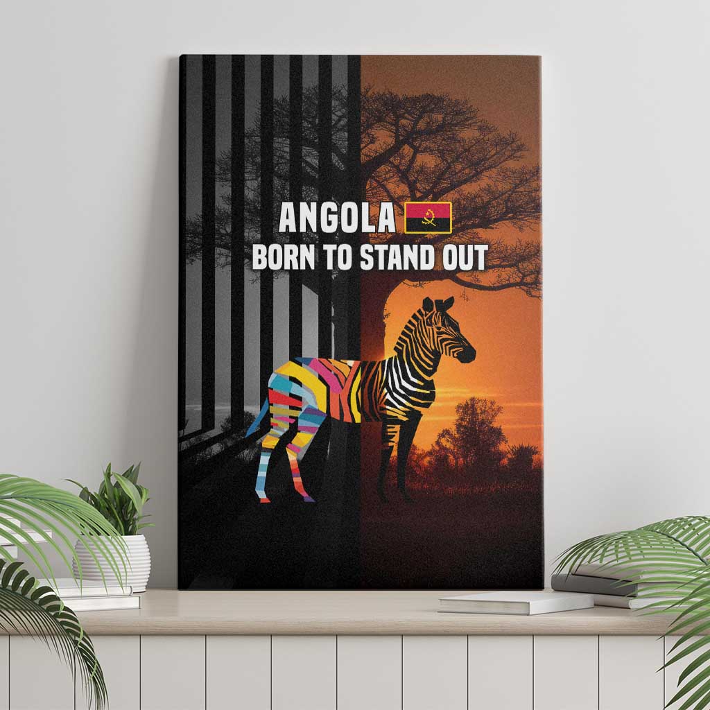 Angola Canvas Wall Art with Sunset Zebra Design and African Nature - Wonder Print Shop