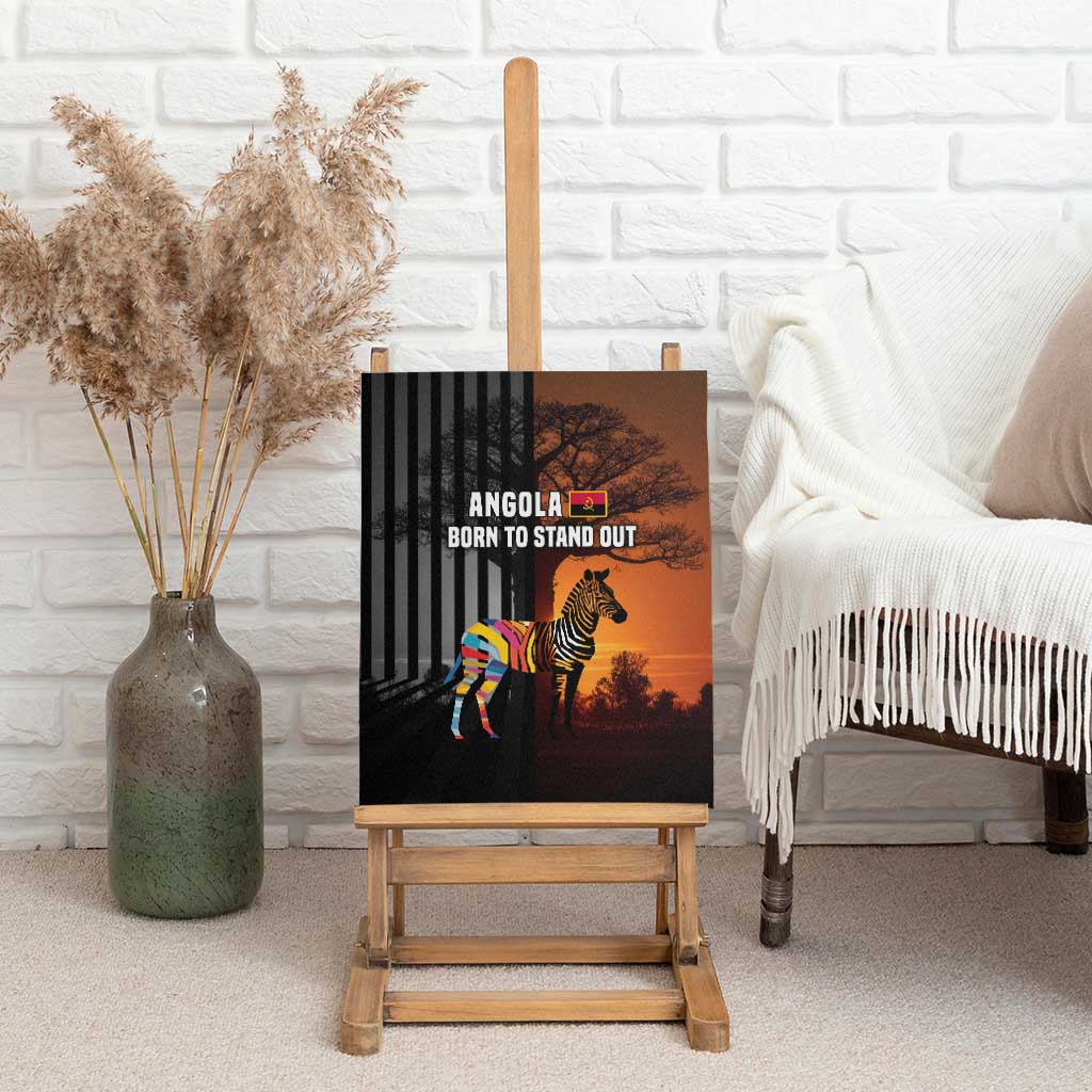 Angola Canvas Wall Art with Sunset Zebra Design and African Nature - Wonder Print Shop