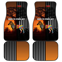 Angola Car Mats with Sunset Zebra Design and African Nature - Wonder Print Shop