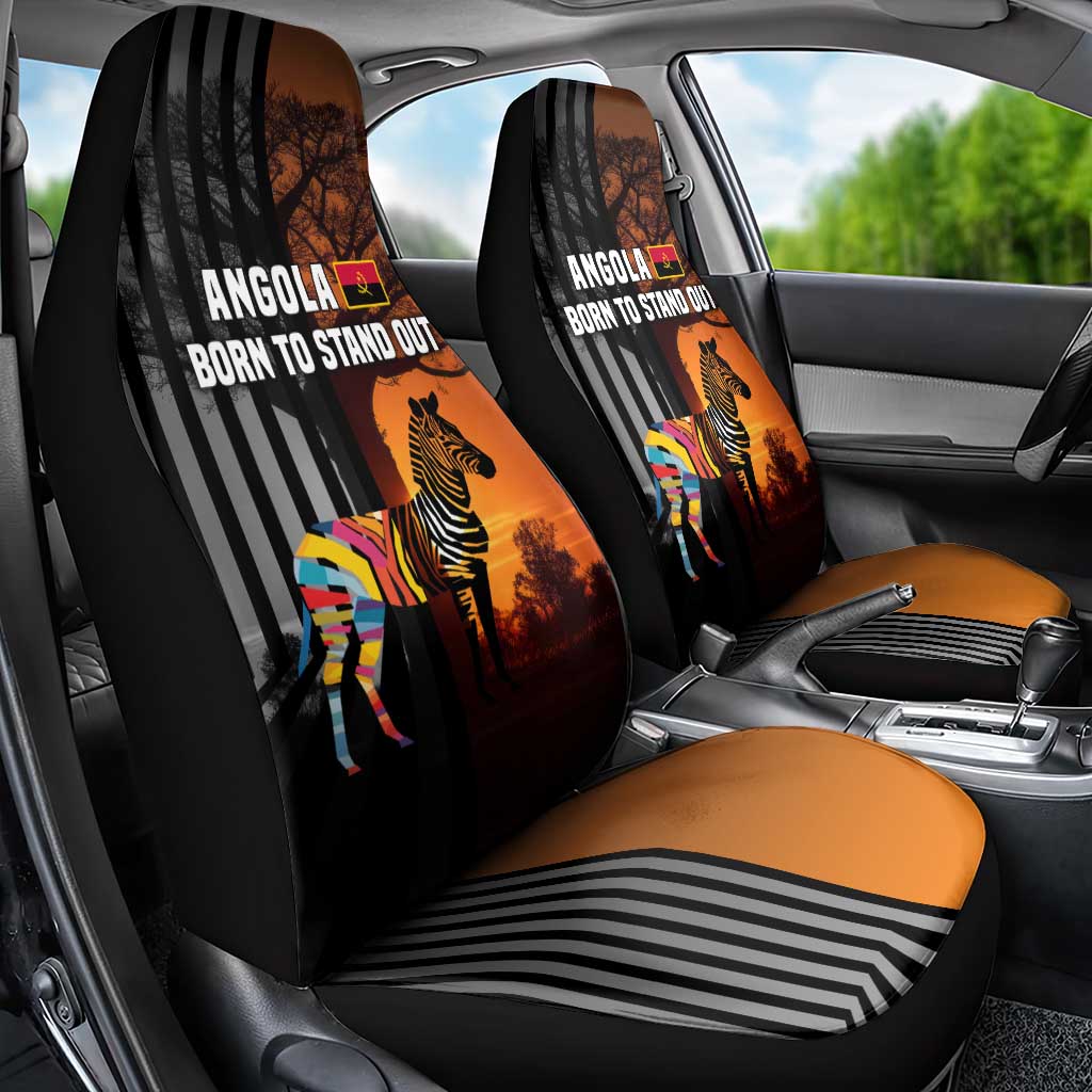 Angola Car Seat Cover with Sunset Zebra Design and African Nature - Wonder Print Shop