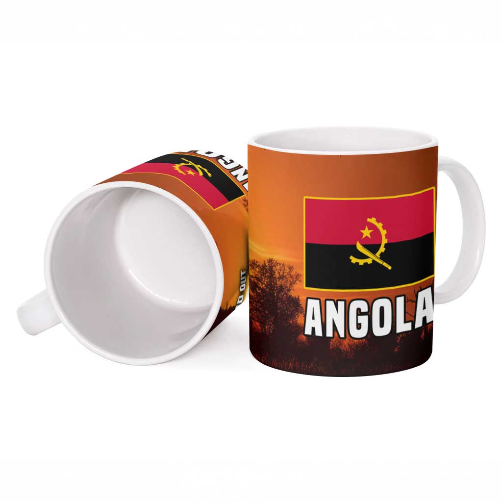 Angola Ceramic Mug with Sunset Zebra Design and African Nature - Wonder Print Shop