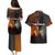 Angola Couples Matching Puletasi and Hawaiian Shirt with Sunset Zebra Design and African Nature - Wonder Print Shop