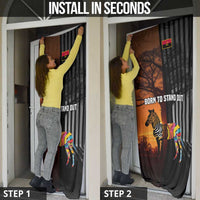 Angola Door Cover with Sunset Zebra Design and African Nature - Wonder Print Shop