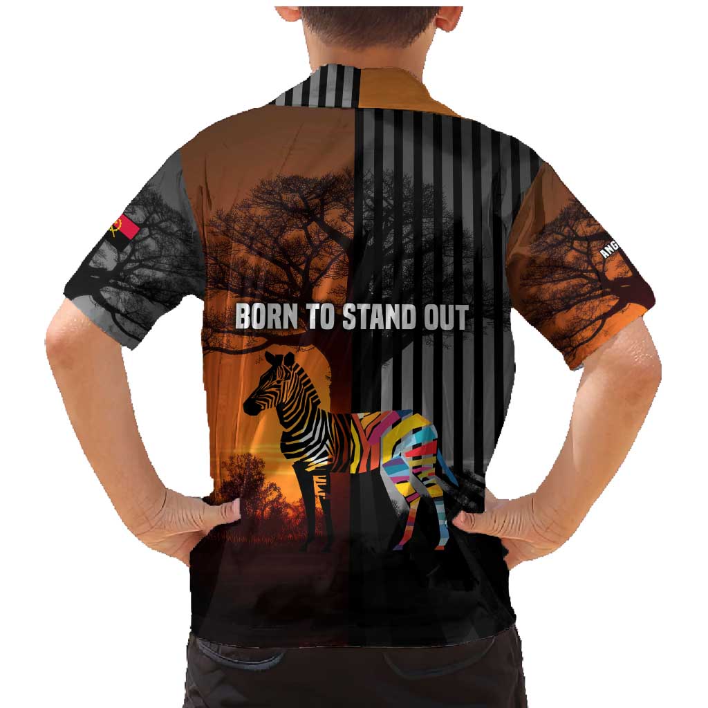 Angola Family Matching Mermaid Dress and Hawaiian Shirt with Sunset Zebra Design and African Nature - Wonder Print Shop