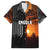 Angola Family Matching Summer Maxi Dress and Hawaiian Shirt with Sunset Zebra Design and African Nature - Wonder Print Shop