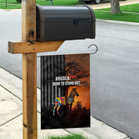 Angola Garden Flag with Sunset Zebra Design and African Nature - Wonder Print Shop