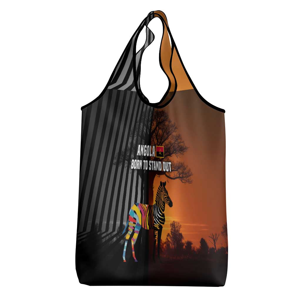 Angola Grocery Bag with Sunset Zebra Design and African Nature - Wonder Print Shop