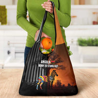 Angola Grocery Bag with Sunset Zebra Design and African Nature - Wonder Print Shop