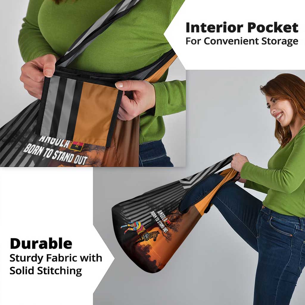 Angola Grocery Bag with Sunset Zebra Design and African Nature - Wonder Print Shop