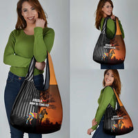 Angola Grocery Bag with Sunset Zebra Design and African Nature - Wonder Print Shop