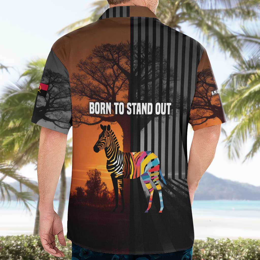 Angola Hawaiian Shirt with Sunset Zebra Design and African Nature - Wonder Print Shop