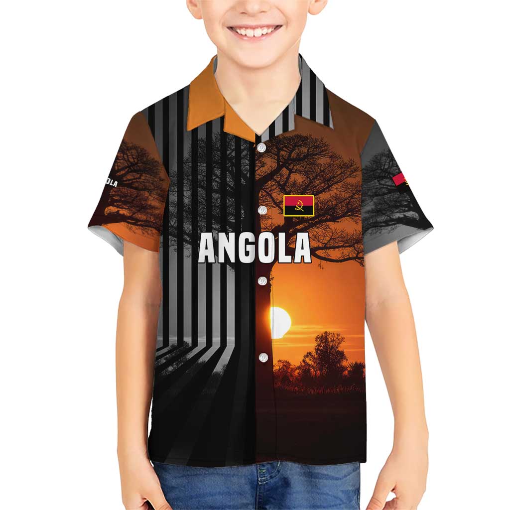 Angola Hawaiian Shirt with Sunset Zebra Design and African Nature - Wonder Print Shop