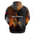 Angola Hoodie with Sunset Zebra Design and African Nature - Wonder Print Shop
