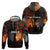 Angola Hoodie with Sunset Zebra Design and African Nature - Wonder Print Shop