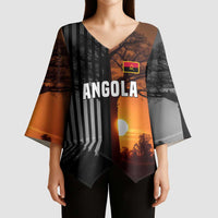 Angola Kimono Sleeve Blouse with Sunset Zebra Design and African Nature - Wonder Print Shop