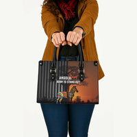Angola Leather Bag with Sunset Zebra Design and African Nature - Wonder Print Shop