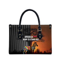 Angola Leather Bag with Sunset Zebra Design and African Nature - Wonder Print Shop