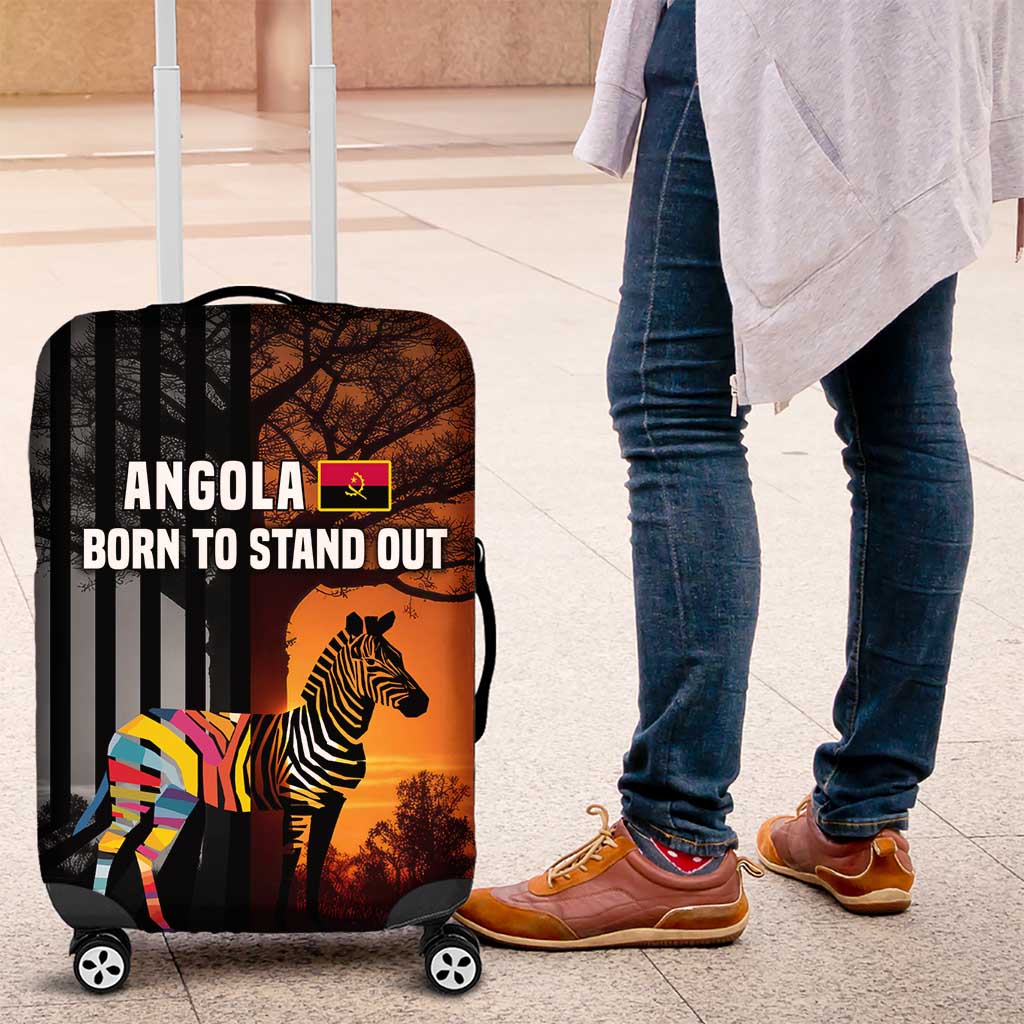 Angola Luggage Cover with Sunset Zebra Design and African Nature - Wonder Print Shop