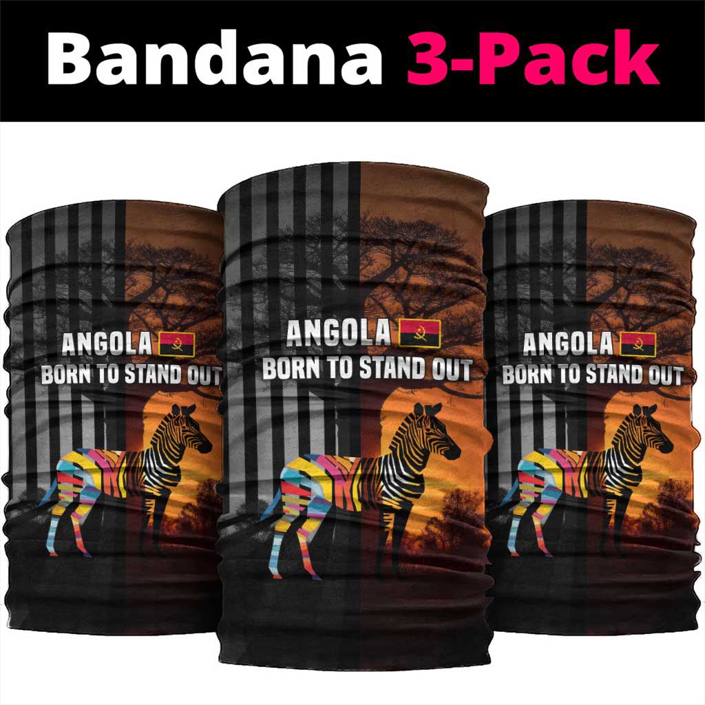 Angola Neck Gaiter with Sunset Zebra Design and African Nature TS04