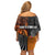 Angola Off Shoulder Short Dress with Sunset Zebra Design and African Nature - Wonder Print Shop