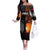 Angola Off The Shoulder Long Sleeve Dress with Sunset Zebra Design and African Nature - Wonder Print Shop