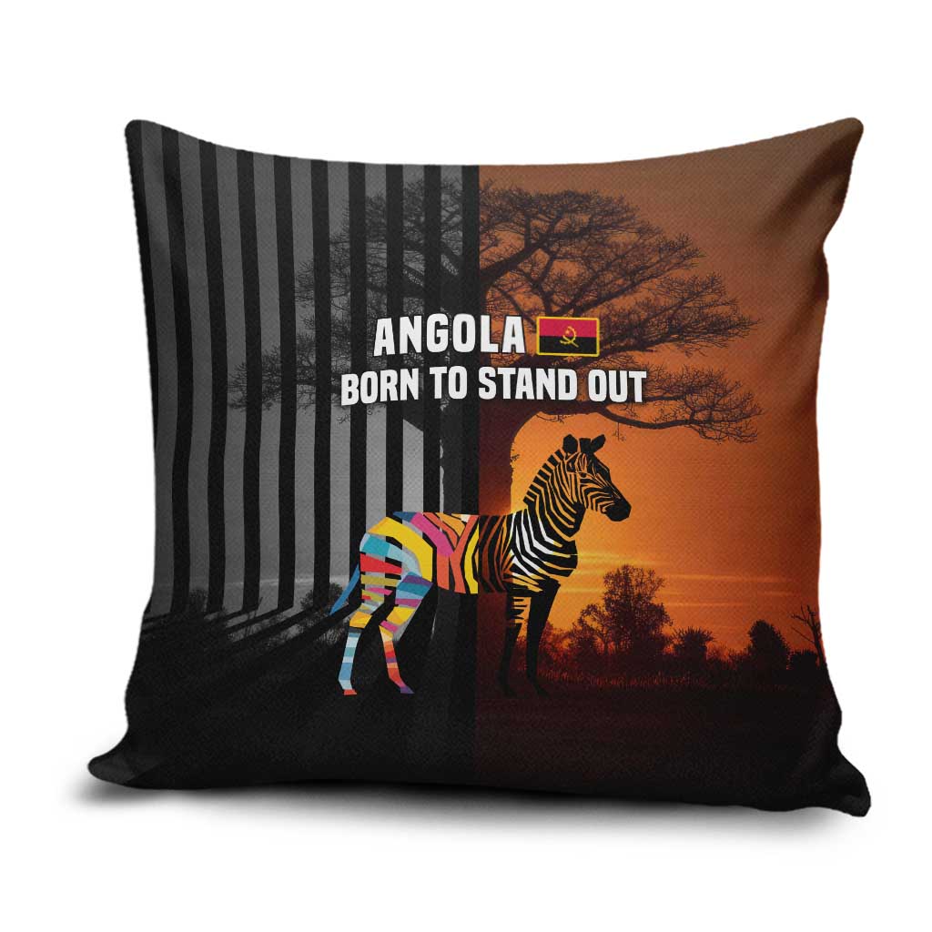 Angola Pillow Cover with Sunset Zebra Design and African Nature - Wonder Print Shop