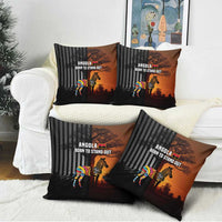Angola Pillow Cover with Sunset Zebra Design and African Nature - Wonder Print Shop