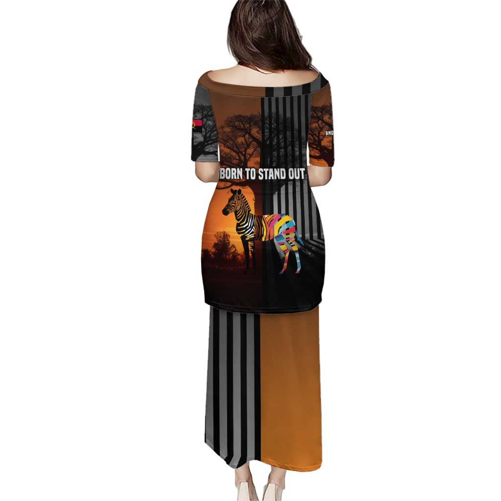 Angola Puletasi with Sunset Zebra Design and African Nature - Wonder Print Shop