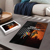 Angola Puzzle with Sunset Zebra Design and African Nature - Wonder Print Shop