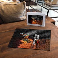 Angola Puzzle with Sunset Zebra Design and African Nature - Wonder Print Shop