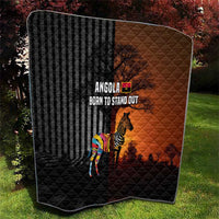Angola Quilt with Sunset Zebra Design and African Nature - Wonder Print Shop