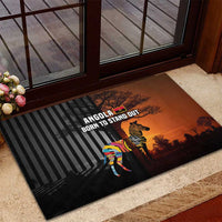 Angola Rubber Doormat with Sunset Zebra Design and African Nature - Wonder Print Shop