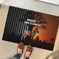 Angola Rubber Doormat with Sunset Zebra Design and African Nature - Wonder Print Shop