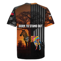 Angola Rugby Jersey with Sunset Zebra Design and African Nature - Wonder Print Shop