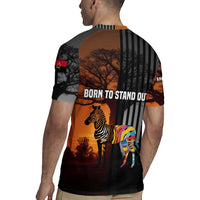 Angola Rugby Jersey with Sunset Zebra Design and African Nature - Wonder Print Shop