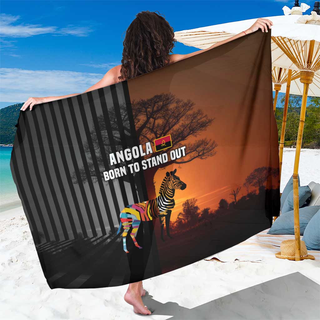 Angola Sarong with Sunset Zebra Design and African Nature - Wonder Print Shop