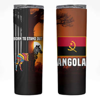 Angola Skinny Tumbler with Sunset Zebra Design and African Nature - Wonder Print Shop