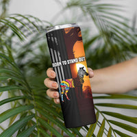 Angola Skinny Tumbler with Sunset Zebra Design and African Nature - Wonder Print Shop
