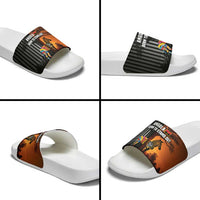 Angola Slide Sandals with Sunset Zebra Design and African Nature - Wonder Print Shop
