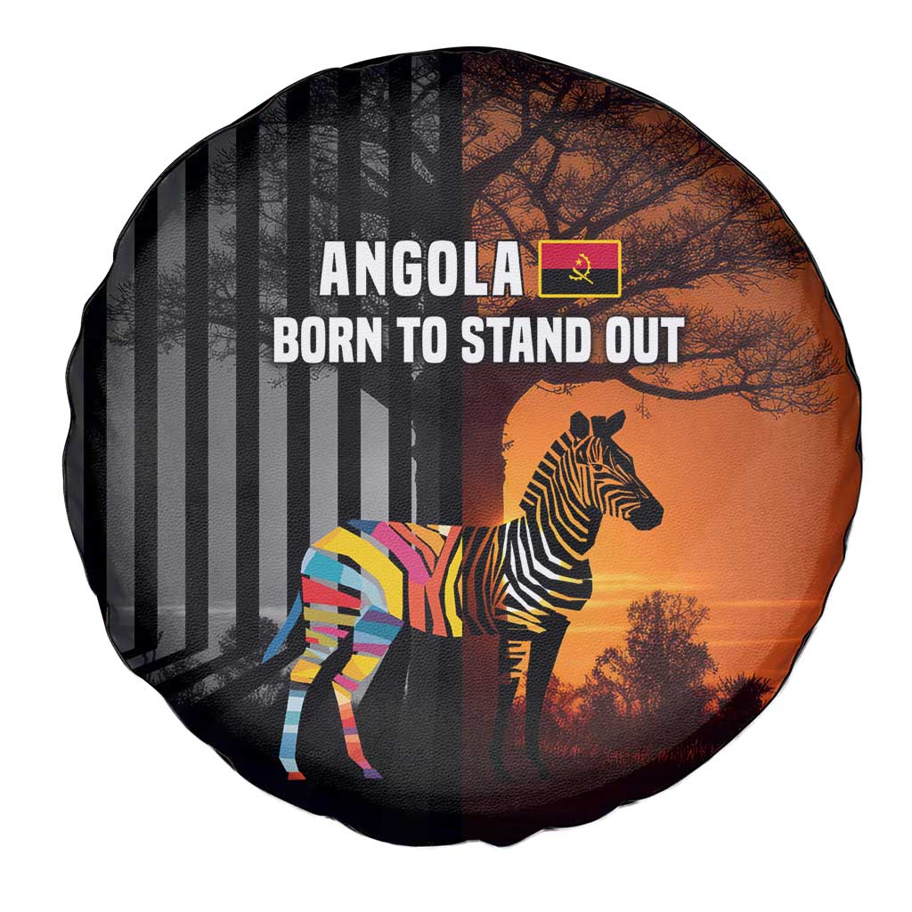 Angola Spare Tire Cover with Sunset Zebra Design and African Nature - Wonder Print Shop