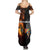 Angola Summer Maxi Dress with Sunset Zebra Design and African Nature - Wonder Print Shop