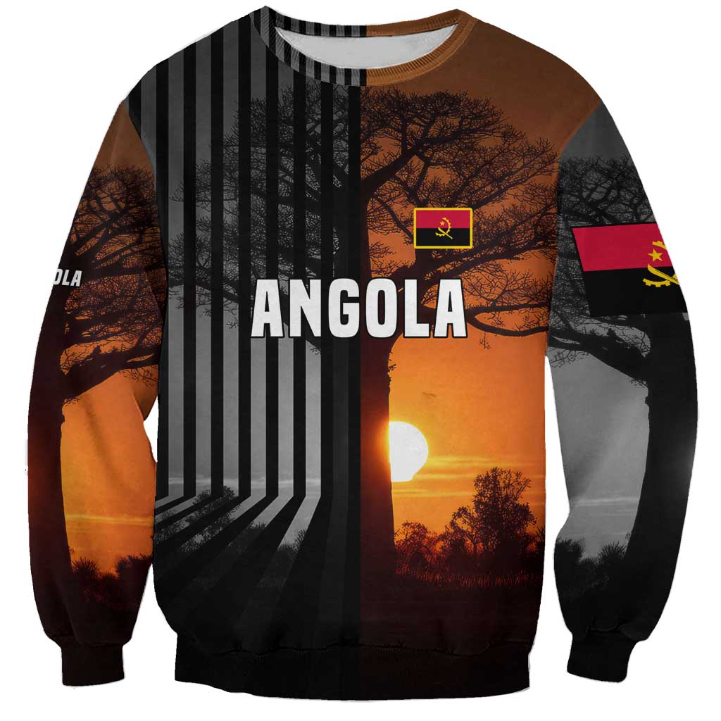 Angola Sweatshirt with Sunset Zebra Design and African Nature - Wonder Print Shop