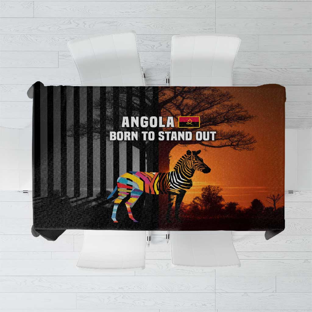 Angola Tablecloth with Sunset Zebra Design and African Nature - Wonder Print Shop