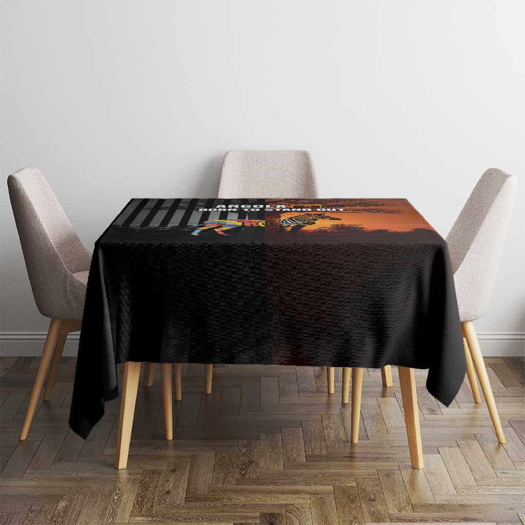 Angola Tablecloth with Sunset Zebra Design and African Nature - Wonder Print Shop