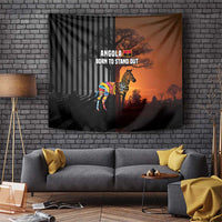 Angola Tapestry with Sunset Zebra Design and African Nature - Wonder Print Shop