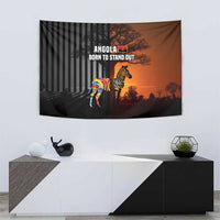 Angola Tapestry with Sunset Zebra Design and African Nature - Wonder Print Shop