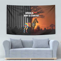 Angola Tapestry with Sunset Zebra Design and African Nature - Wonder Print Shop