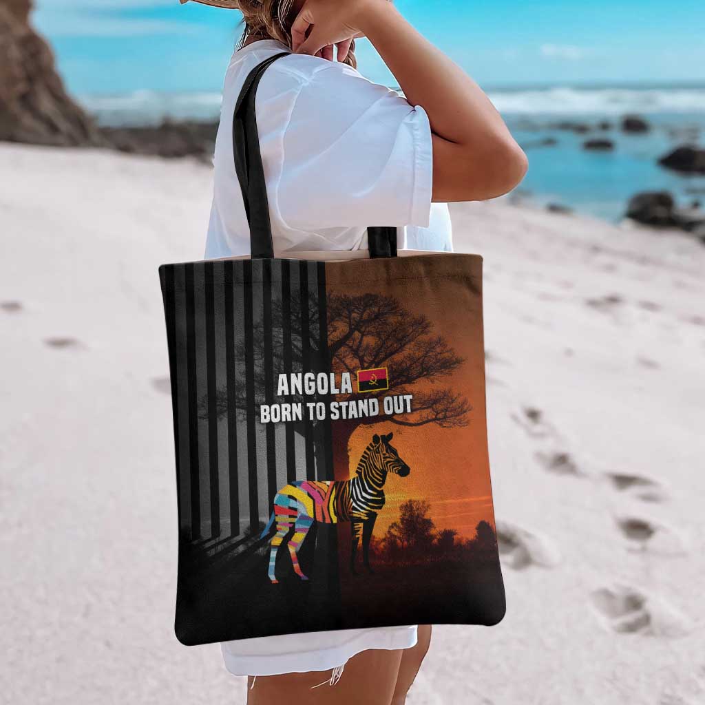 Angola Tote Bag with Sunset Zebra Design and African Nature - Wonder Print Shop