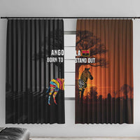 Angola Window Curtain with Sunset Zebra Design and African Nature - Wonder Print Shop