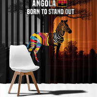 Angola Window Curtain with Sunset Zebra Design and African Nature - Wonder Print Shop